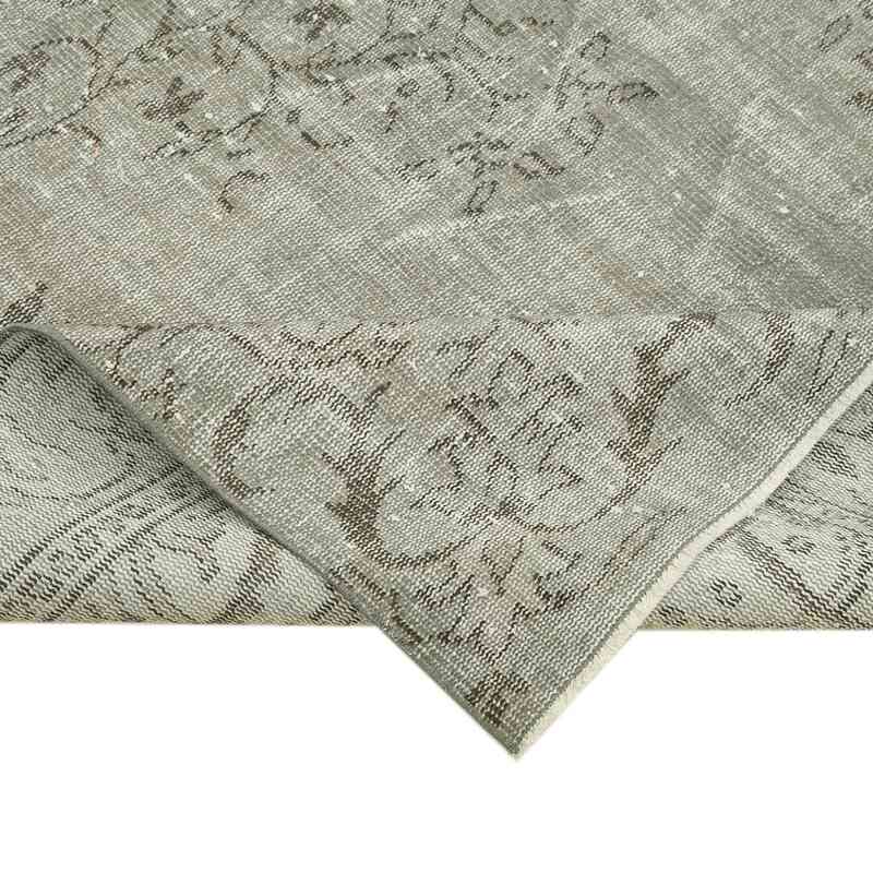 Grey Over-dyed Vintage Hand-Knotted Turkish Rug - 5' 5" x 9' 4" (65" x 112") - K0049322