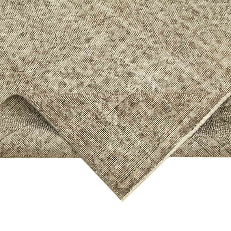 Brown Over-dyed Vintage Hand-Knotted Turkish Rug - 5' 5" x 9' 2" (65" x 110") - K0049323