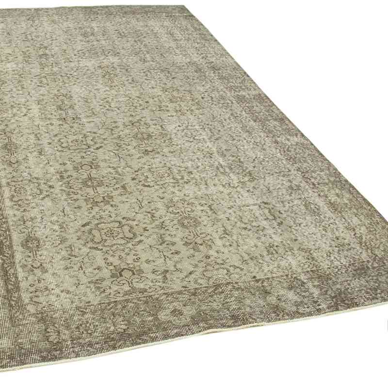 Grey Over-dyed Vintage Hand-Knotted Turkish Rug - 5' 4" x 9' 2" (64" x 110") - K0049334
