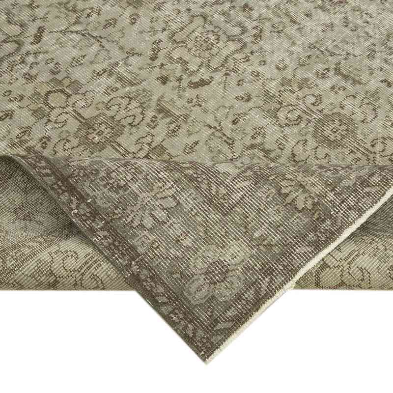 Grey Over-dyed Vintage Hand-Knotted Turkish Rug - 5' 4" x 9' 2" (64" x 110") - K0049334