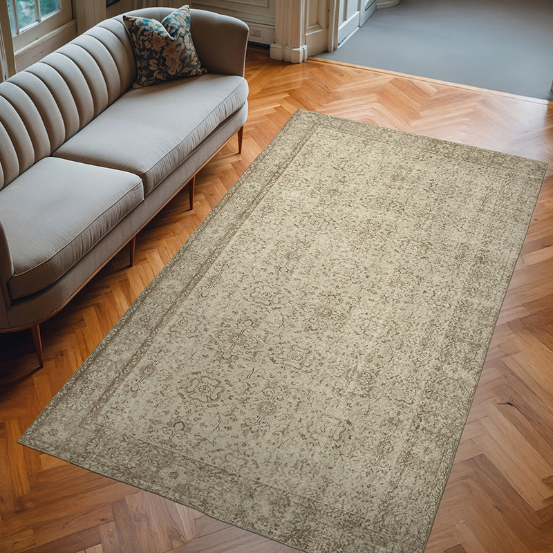 Gri Boyalı El Dokuma Anadolu Halısı - 163 cm x 279 cm - K0049334