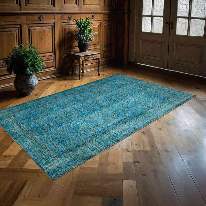 Alfombra Turca Vintage Sobre-teñida - 158 cm x 261 cm - K0049350