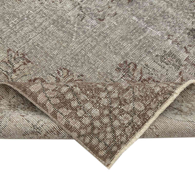 Gris Alfombra Turca Vintage Sobre-teñida - 178 cm x 280 cm - K0049368