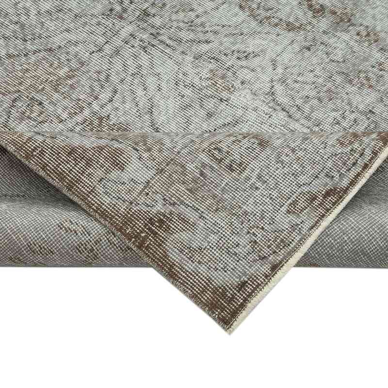 Grey Over-dyed Vintage Hand-Knotted Turkish Rug - 5' 4" x 8' 6" (64" x 102") - K0049384