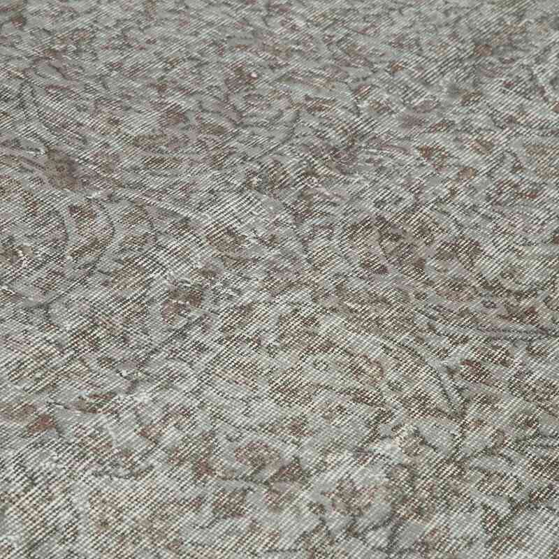 Gris Alfombra Turca Vintage Sobre-teñida - 159 cm x 264 cm - K0049392