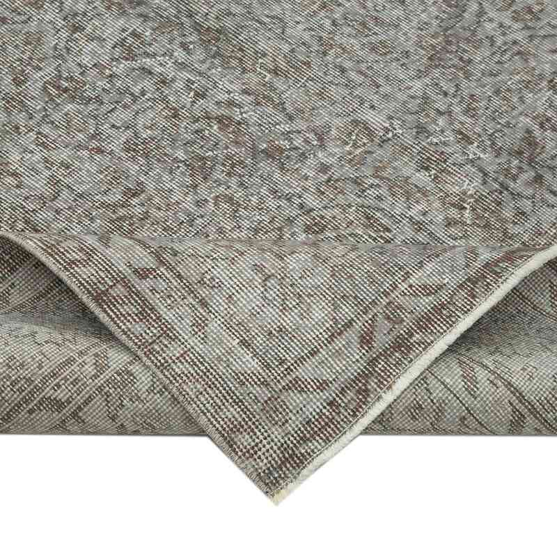 Gris Alfombra Turca Vintage Sobre-teñida - 159 cm x 264 cm - K0049392
