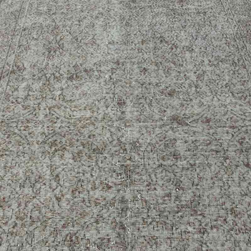 Gris Alfombra Turca Vintage Sobre-teñida - 159 cm x 264 cm - K0049392