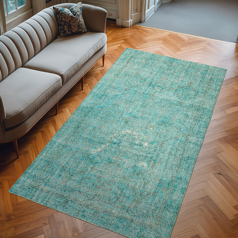 Alfombra Turca Vintage Sobre-teñida - 163 cm x 295 cm - K0049434