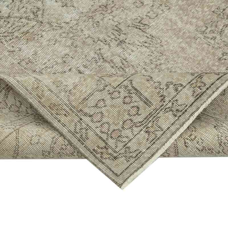 Grey Over-dyed Vintage Hand-Knotted Turkish Rug - 4' 11" x 8' 5" (59" x 101") - K0049436