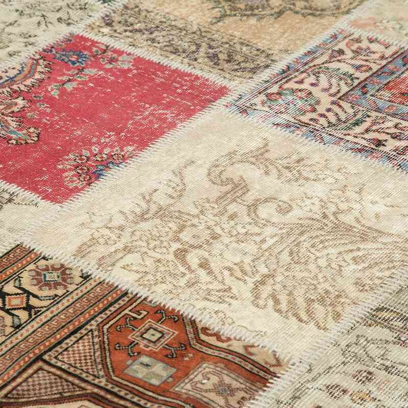 Patchwork Hand-Knotted Turkish Rug - 9' 11" x 13' 2" (119" x 158") - K0049447