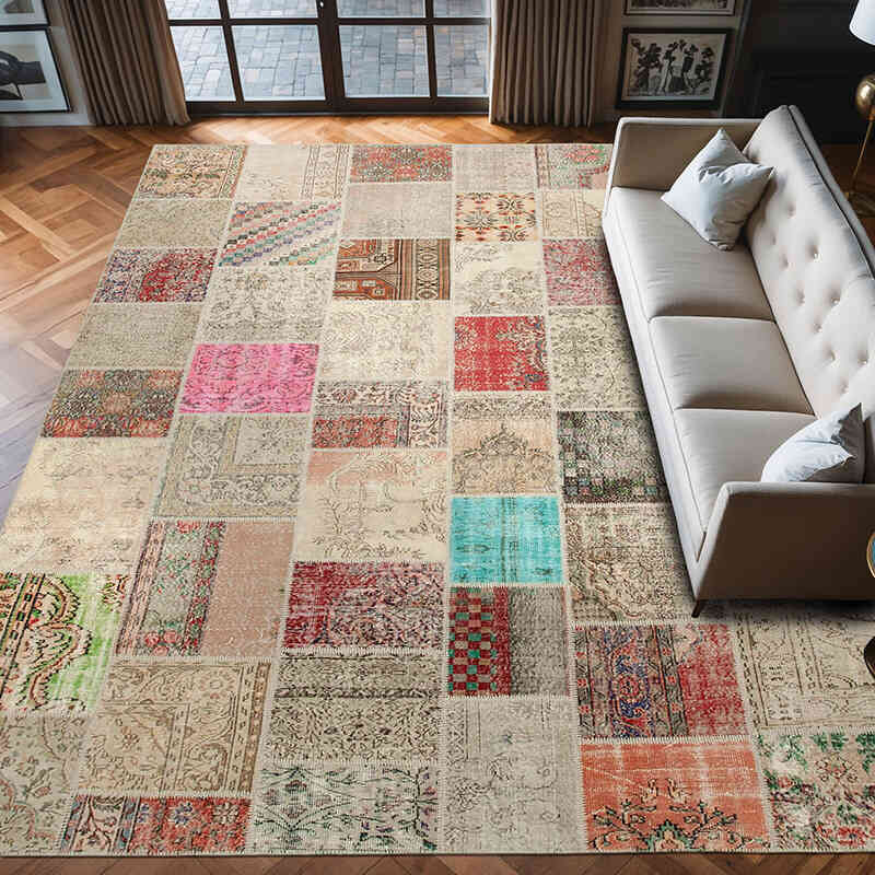 Alfombra Turca De Retazos - 303 cm x 402 cm - K0049447