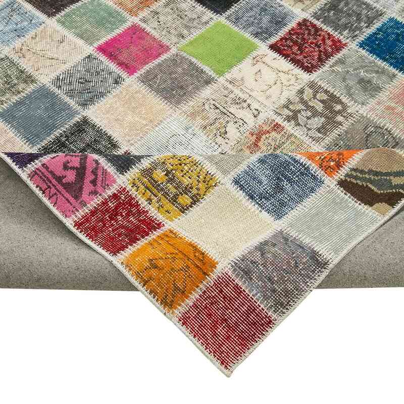 Patchwork Hand-Knotted Turkish Rug - 9' 10" x 13' 3" (118" x 159") - K0049450