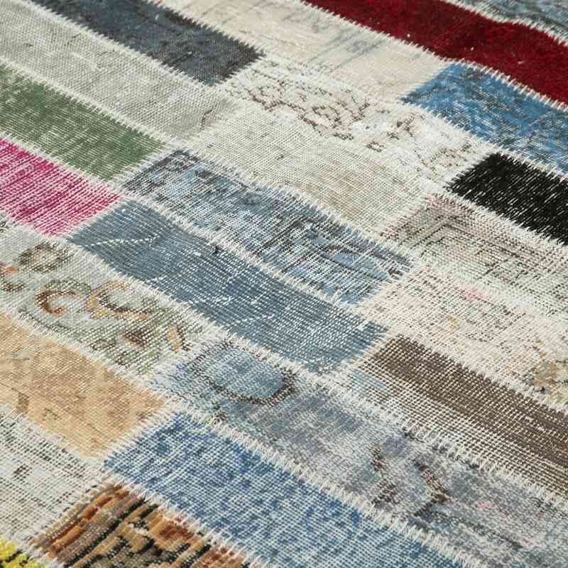 Patchwork Hand-Knotted Turkish Rug - 9' 10" x 13' 4" (118" x 160") - K0049453