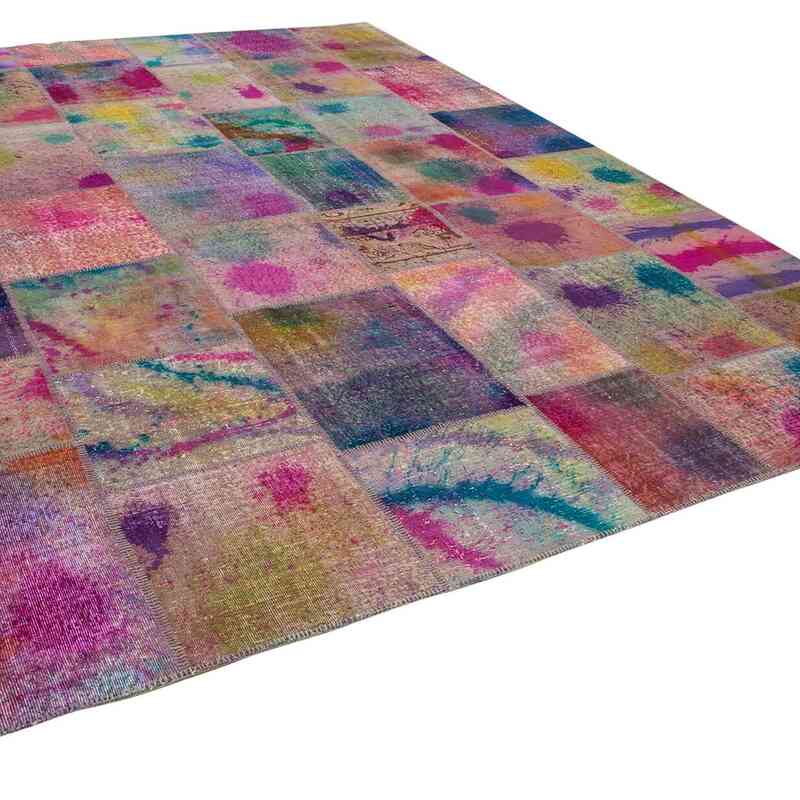 Patchwork Hand-Knotted Turkish Rug - 9' 11" x 13' 3" (119" x 159") - K0049454