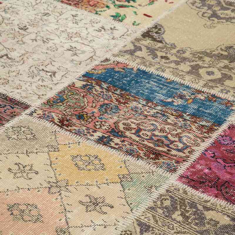 Patchwork Hand-Knotted Turkish Rug - 10'  x 13' 2" (120" x 158") - K0049460