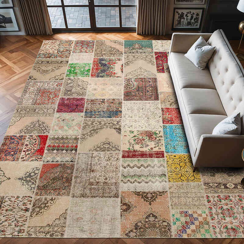 Alfombra Turca De Retazos - 304 cm x 402 cm - K0049460