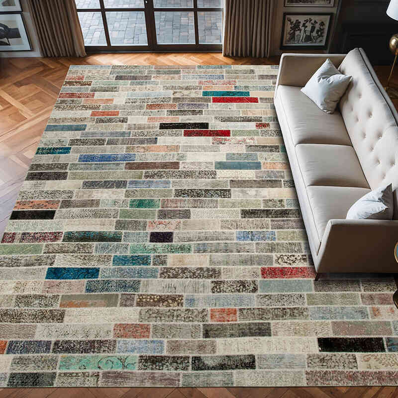 Patchwork Ek Dokuma Halı - 300 cm x 405 cm - K0049475