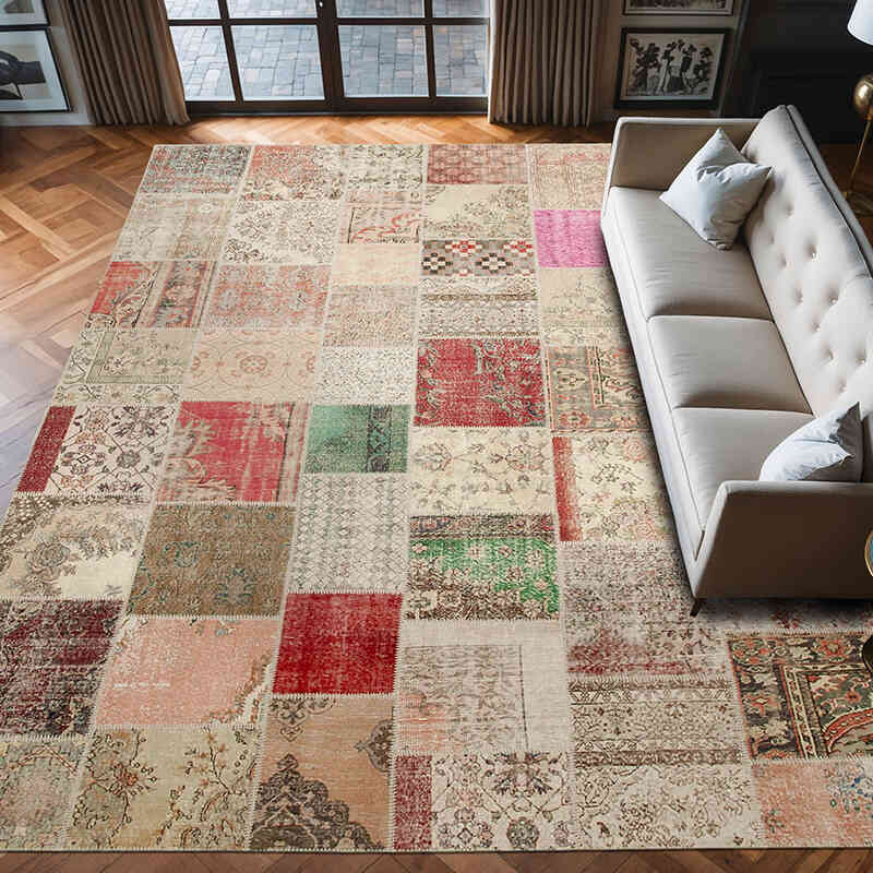 Patchwork Ek Dokuma Halı - 304 cm x 406 cm - K0049486