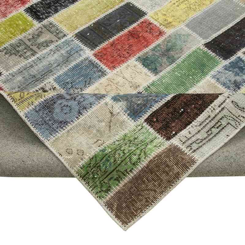 Patchwork Hand-Knotted Turkish Rug - 9' 10" x 12' 8" (118" x 152") - K0049492