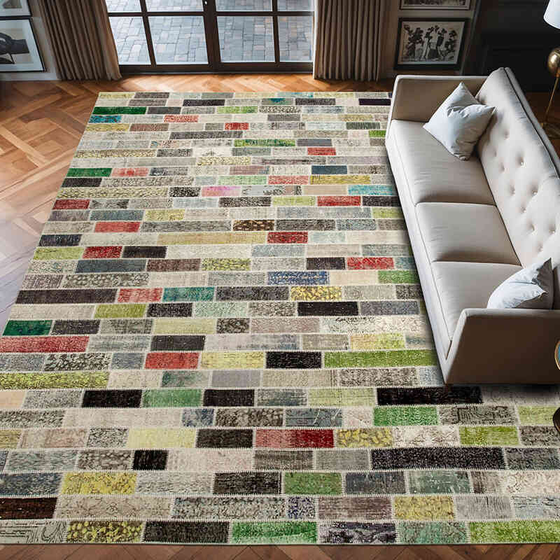 Patchwork Ek Dokuma Halı - 300 cm x 387 cm - K0049492