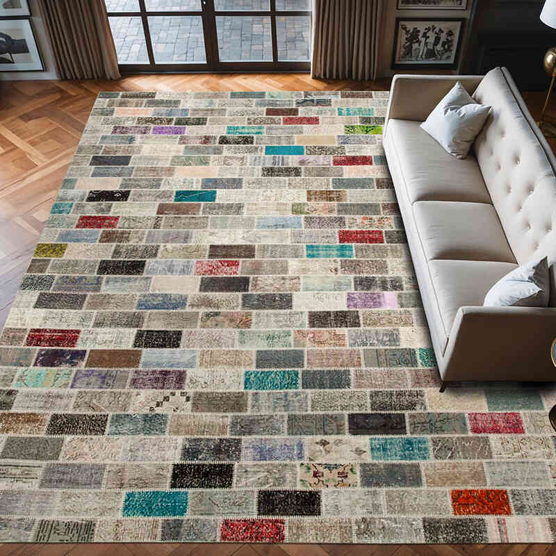 Patchwork Ek Dokuma Halı - 298 cm x 400 cm - K0049495