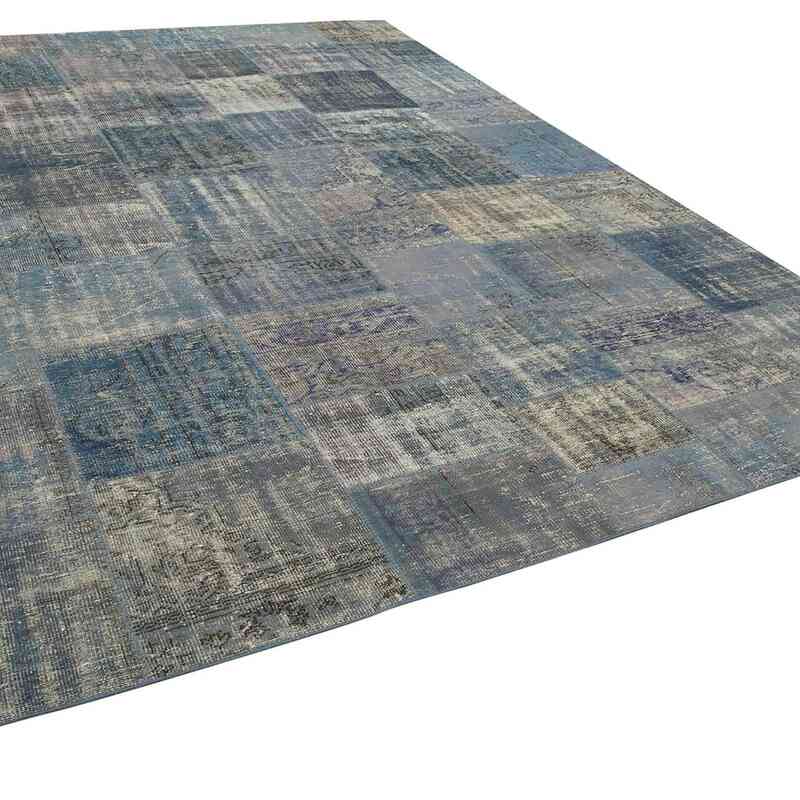 Patchwork Hand-Knotted Turkish Rug - 9' 9" x 13' 1" (117" x 157") - K0049496