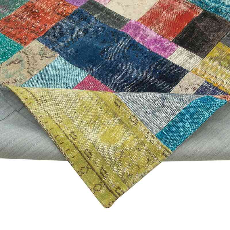 Patchwork Hand-Knotted Turkish Rug - 9' 11" x 13' 5" (119" x 161") - K0049506