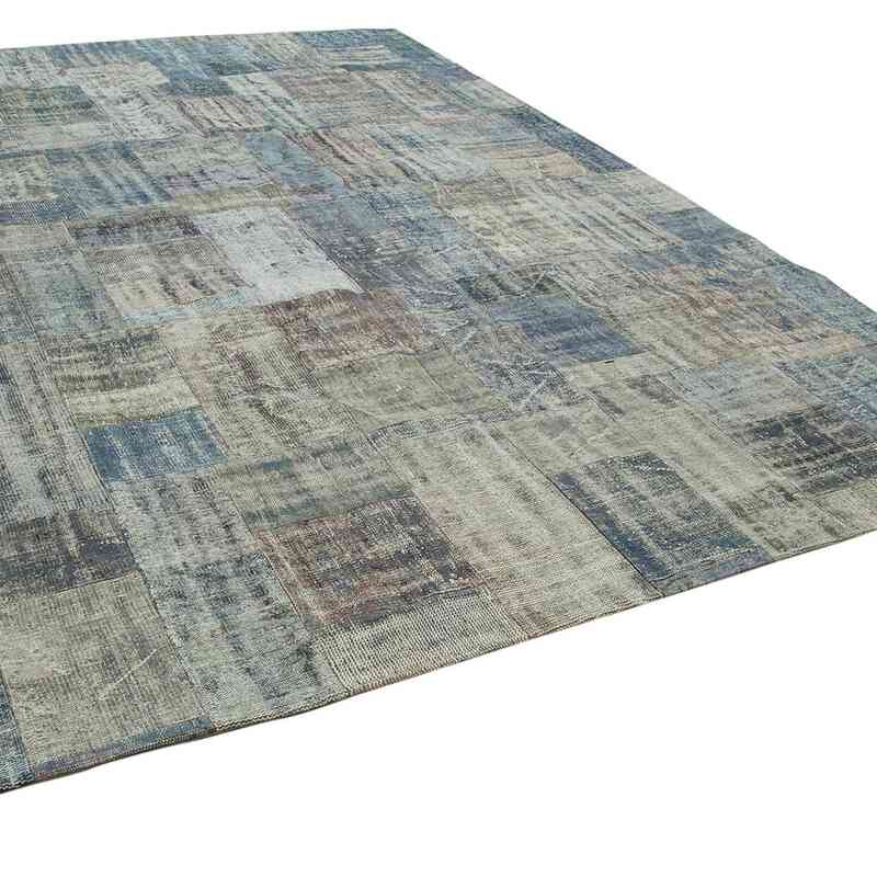 Patchwork Hand-Knotted Turkish Rug - 9' 11" x 13' 6" (119" x 162") - K0049509