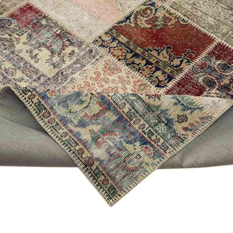 Patchwork Hand-Knotted Turkish Rug - 9' 10" x 13' 1" (118" x 157") - K0049511