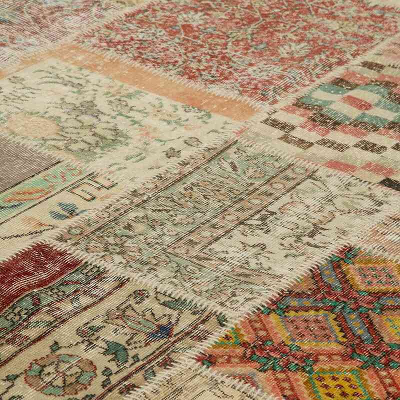 Patchwork Hand-Knotted Turkish Rug - 9' 11" x 13' 1" (119" x 157") - K0049513