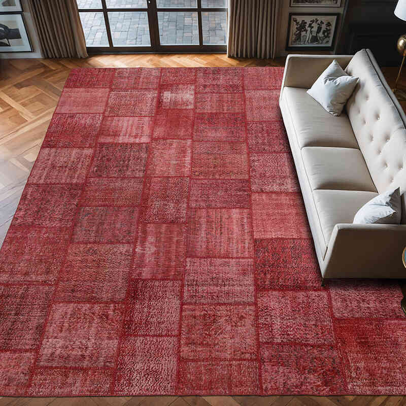 Boyalı Patchwork Halı - 305 cm x 407 cm - K0049515