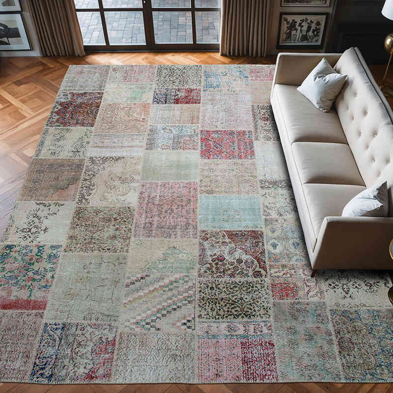 Patchwork Ek Dokuma Halı - 300 cm x 403 cm - K0049533