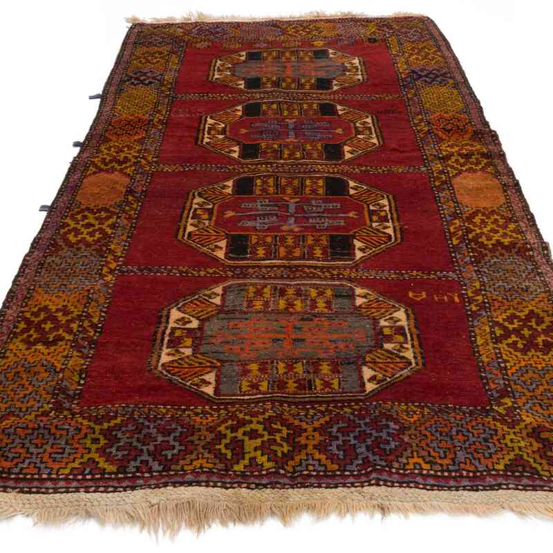 El Dokuma Vintage Halı - 119 cm x 263 cm - K0049561