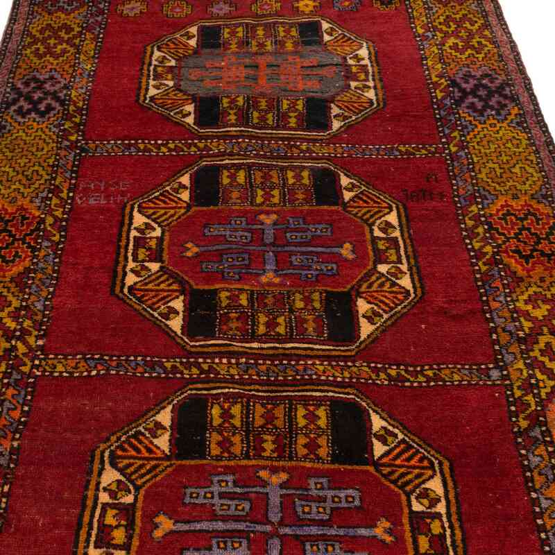 El Dokuma Vintage Halı - 119 cm x 263 cm - K0049561