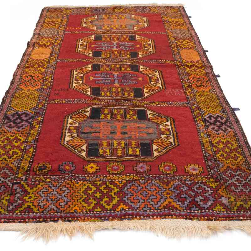El Dokuma Vintage Halı - 119 cm x 263 cm - K0049561