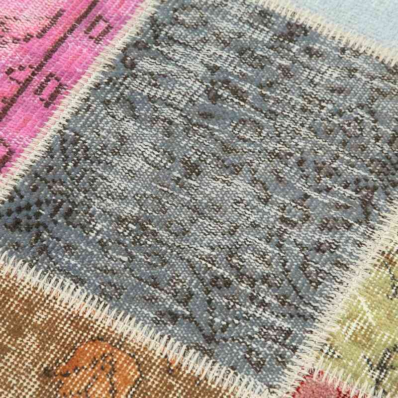 Multicolor Patchwork Hand-Knotted Turkish Rug - 3' 1" x 5' 4" (37" x 64") - K0049639