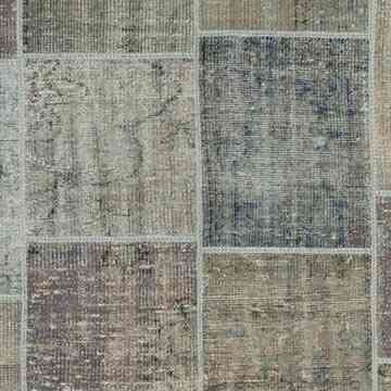 Patchwork Hand-Knotted Turkish Rug - 8' 6" x 11' 7" (102" x 139") - K0049710