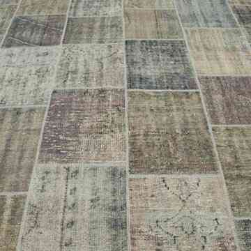 Patchwork Hand-Knotted Turkish Rug - 8' 6" x 11' 7" (102" x 139") - K0049710