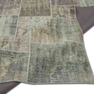 Patchwork Hand-Knotted Turkish Rug - 8' 6" x 11' 7" (102" x 139") - K0049710