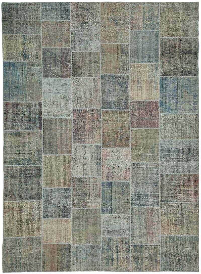 Patchwork Hand-Knotted Turkish Rug - 8' 6" x 11' 7" (102" x 139") - K0049710
