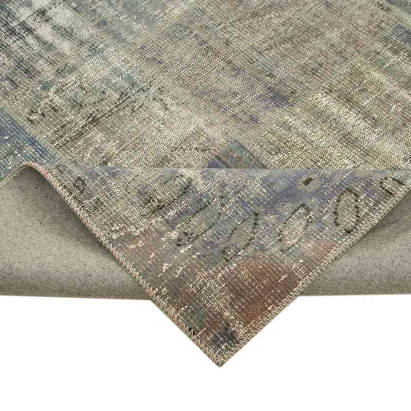 Grey Patchwork Hand-Knotted Turkish Rug - 8' 2" x 11' 6" (98" x 138") - K0049712