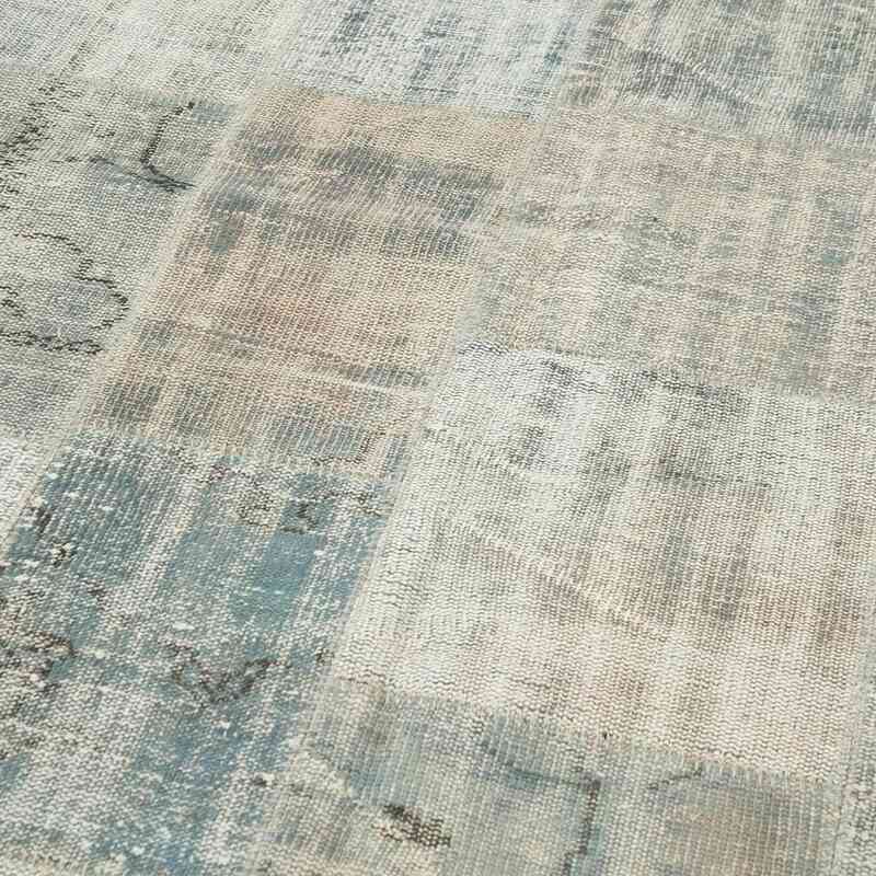 Blue Patchwork Hand-Knotted Turkish Rug - 8' 1" x 11' 7" (97" x 139") - K0049744