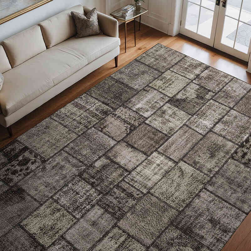 Alfombra De Retazos Turca Sobre-teñida - 255 cm x 350 cm - K0049755