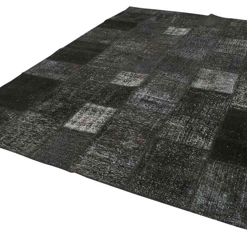 Siyah Boyalı Patchwork Halı - 255 cm x 352 cm - K0049759