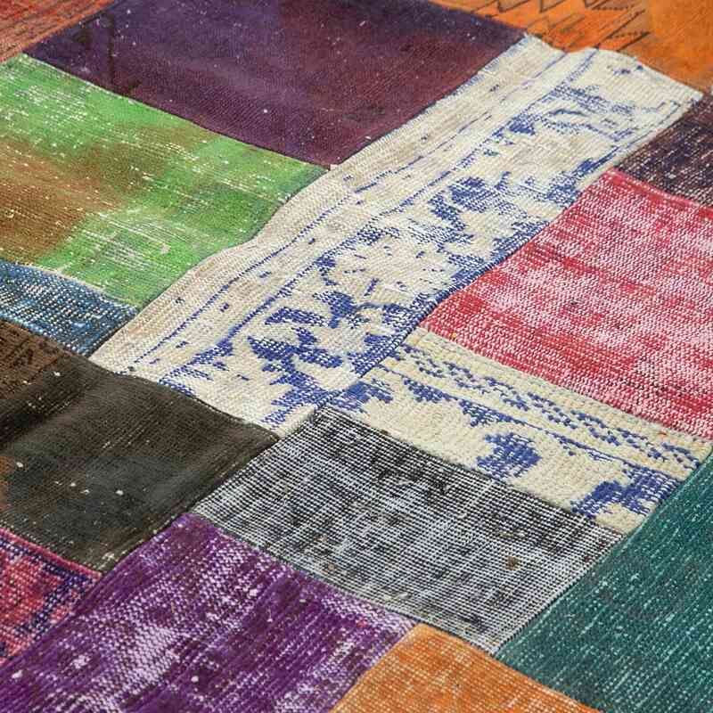 Multicolor Alfombra De Retazos Turca Sobre-teñida - 273 cm x 366 cm - K0049792