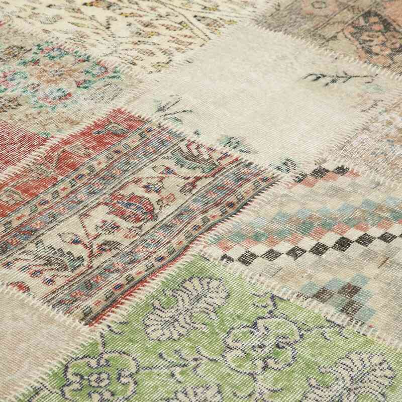 Patchwork Hand-Knotted Turkish Rug - 8' 2" x 11' 7" (98" x 139") - K0049796