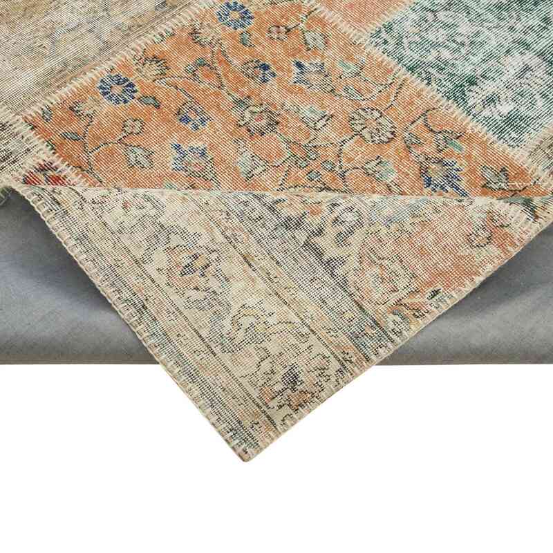 Patchwork Hand-Knotted Turkish Rug - 8' 2" x 11' 7" (98" x 139") - K0049796