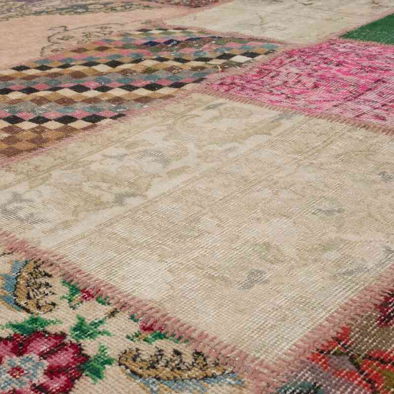 Patchwork Hand-Knotted Turkish Rug - 8' 8" x 12'  (104" x 144") - K0049833