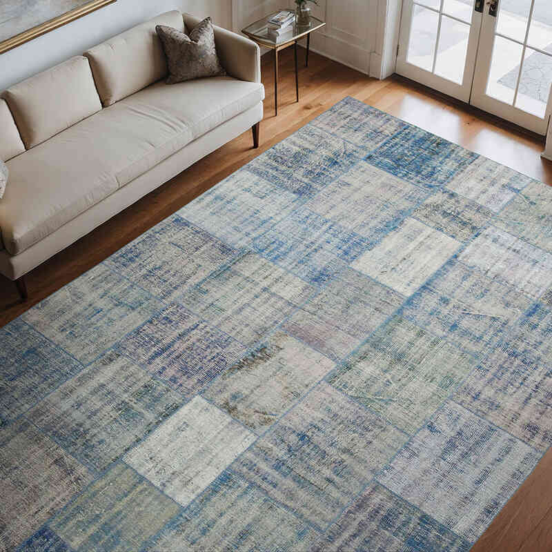 Boyalı Patchwork Halı - 245 cm x 348 cm - K0049834