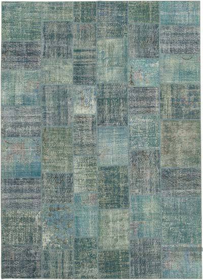 Patchwork Hand-Knotted Turkish Rug - 8' 4" x 11' 7" (100" x 139")